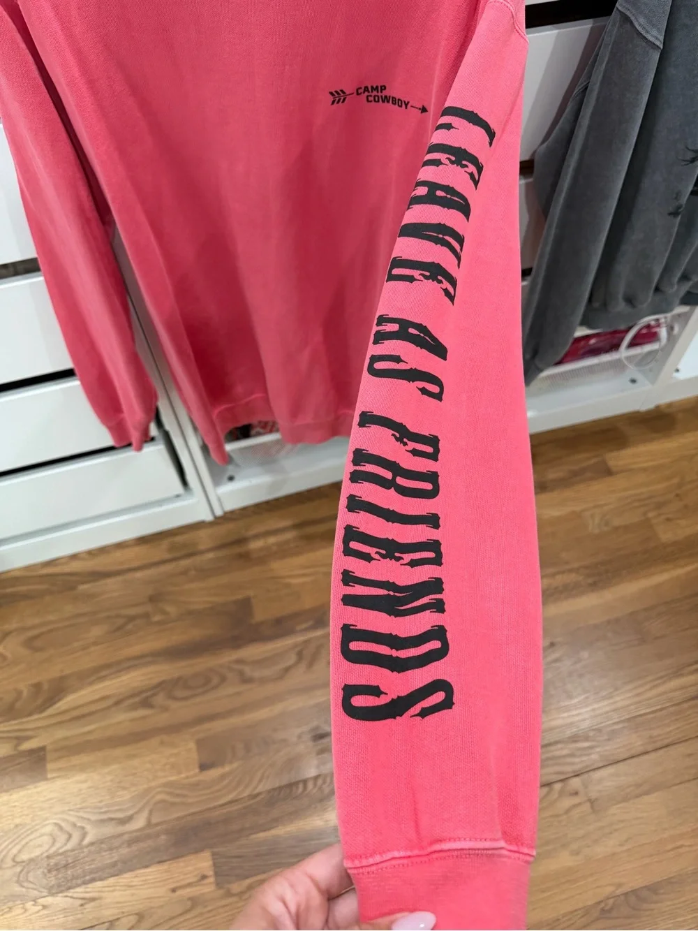 Camp Cowboy Coral Pink Graphic Crewneck